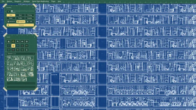 A 2D tower as a blueprint, every room traced from its artwork.